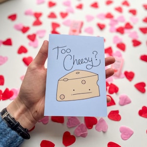Funny Valentine&#39;s Day Card: Cheesy Love Pun Illustration