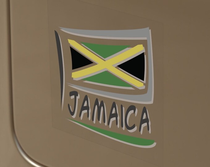 Jamaica Seal Sticker Round Flag for Laptop Book Fridge Guitar ...