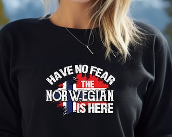 Have No Fear the Norwegian is Here Norway Humor Unisex Heavy Blend™ Crewneck Sweatshirt Funny Gift for Norwegian Eco Friendly