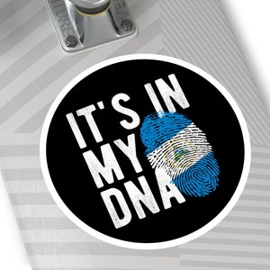NICARAGUA DNA Nicaraguaanse erfgoed afkomst ronde waterbestendige vinyl sticker binnen buiten auto sticker laptop sticker waterfles sticker