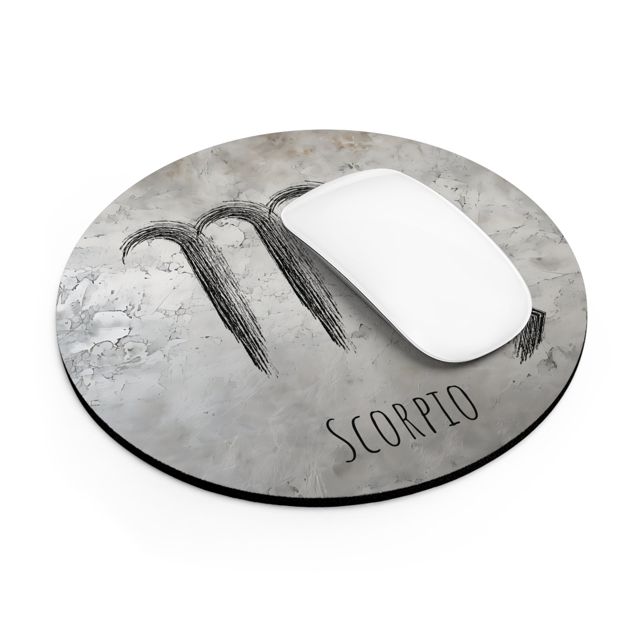 SCORPIO Zodiac Sign Symbol Grunge Texture Round Mouse Pad Tech ...