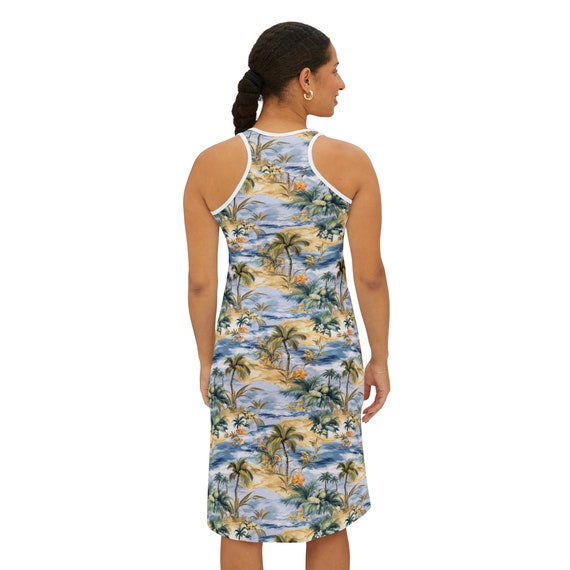 polyester beach dress Womens Solid Color Sleeveless Beach Dress With Hollow Out Craftsmanship In  Polyester Fabric, Collarless Design