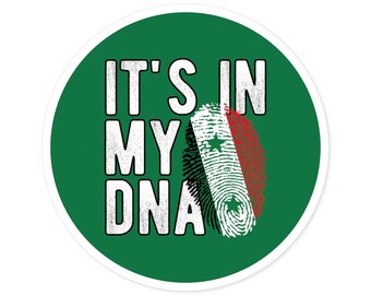 SYRIA DNA Syrian Heritage Ancestry Round Water Resistant Vinyl Sticker Indoor Outdoor Car Decal Laptop Sticker Water Bottle Sticker