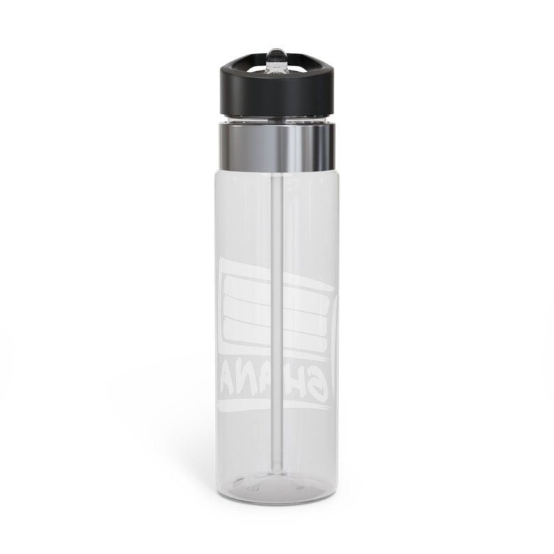 GHANA Flag Kensington Tritan™ Plastic Sport Bottle 20oz BPA Free Lightweight Sport Water Bottle with Straw Carabiner Hook Gift for Ghanaian image 6