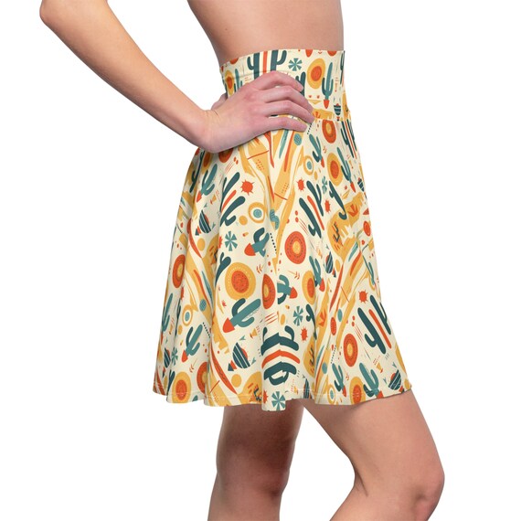 Amerikanischer Sdwesten Wste Kaktus Muster Polyester Spandex Damen Skater  Rock Western Mode Kleidung - Etsy.de