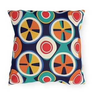 Outdoor Pillow Mexico Inspired Mexican Geometric Pattern UV Ray Water Resistant Porch Pillow Patio Cushion Backyard Home Decor 4 SIZES