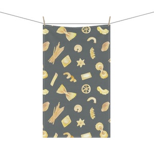 Italiaans Pasta Patroon Italië Voedsel Neutrale Kleuren 18 x 30 Inch Keuken Theedoek Katoen Twill of Polyester