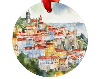 SINTRA PORTUGAL City View, Portuguese Travel Acrylic Ornament, Personalized Christmas Tree Ornament, Holiday Gift, Home Decor Gift