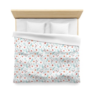 Microfiber Duvet Cover Danish Blue White Floral Denmark Flowers Bedding Scandinavian Pattern Nordic Home Decor Twin Queen King Sizes