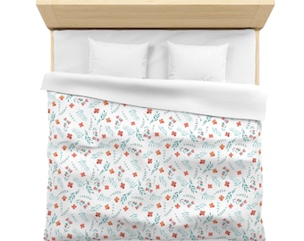 Microfiber Duvet Cover Danish Blue White Floral Denmark Flowers Bedding Scandinavian Pattern Nordic Home Decor Twin Queen King Sizes