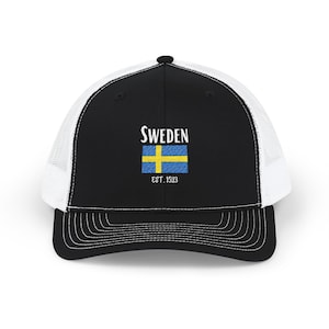 Sweden - Embroidered Snapback Trucker Cap - Stylish Unisex Flag Baseball Hat - Swedish Pride Gift