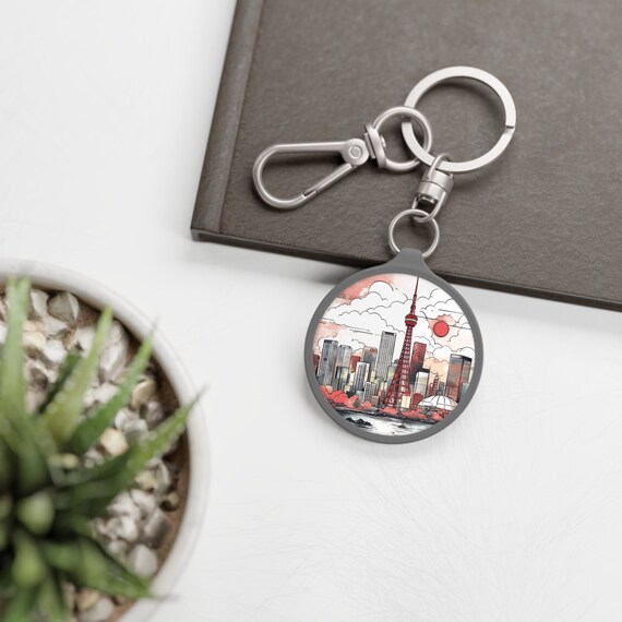 TOKYO JAPAN City Skyline Japanese Travel Round Acrylic Metal