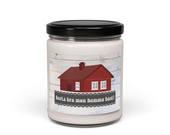 Schweden Rotes Haus Schwedischer Spruch Vegan Duftkerze Soja Kerze 9 Unzen Glas 9 Düfte Umweltfreundlich Skandinavisch Wohnkultur Geschenk