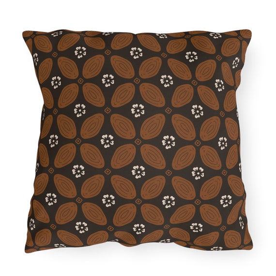 Brown Batik Floor Pillows | 3 Sizes Brown Batik Floor Pillows | 3 Sizes
