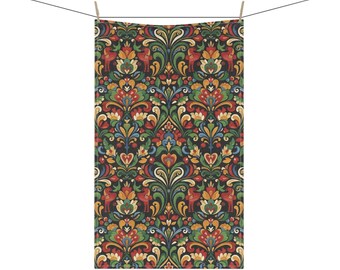 Skandinavisches Blumen Geschirrtuch - Nordic Vibes - 45 x 76 cm Geschirrtuch