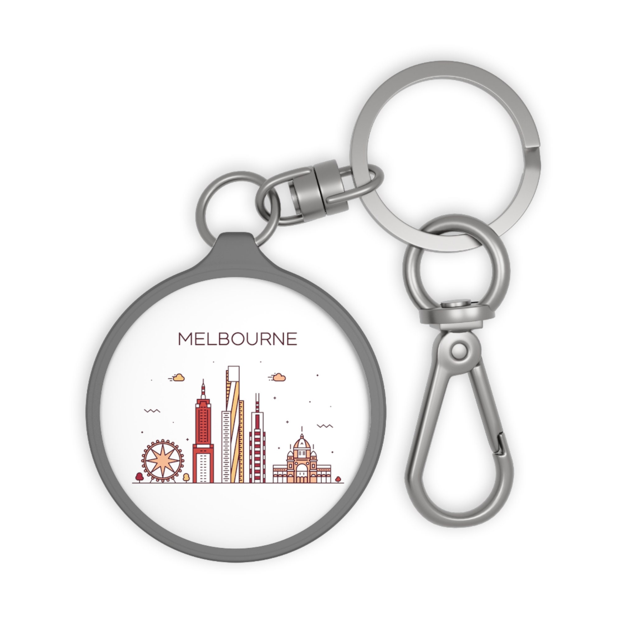 MELBOURNE AUSTRALIA City Skyline Australian Travel Round Acrylic Metal
