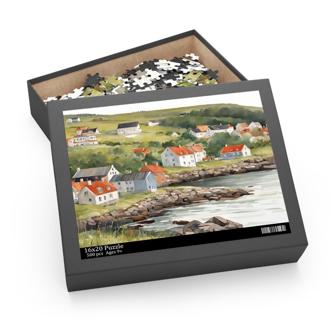 500 Piece Jigsaw Puzzle 16 X 20 Inch BOHUS Province SWEDEN Swedish West Coast Landscape Scene