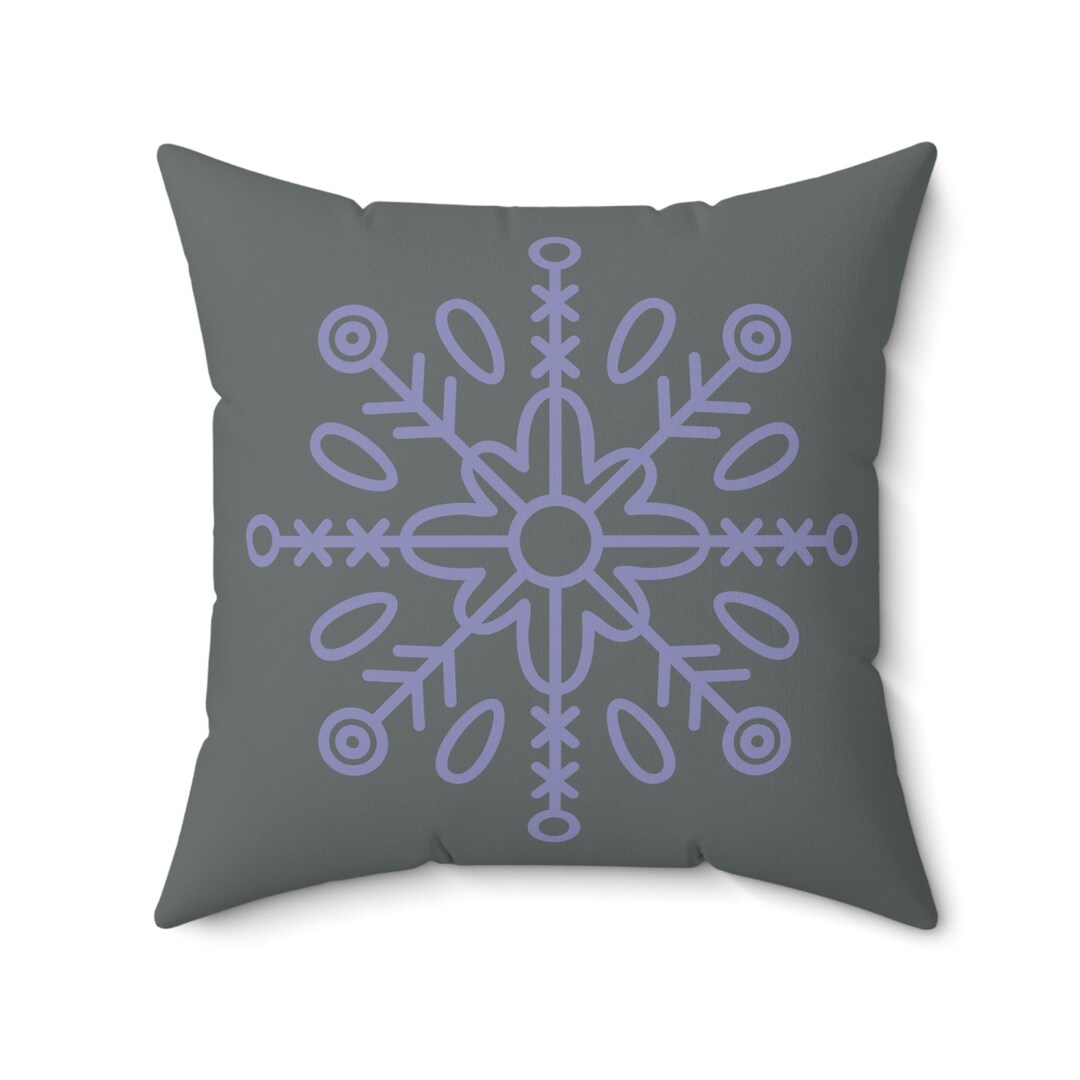 Gray Viking Inspired Rune Snowflake Graphic, Spun Polyester Square ...