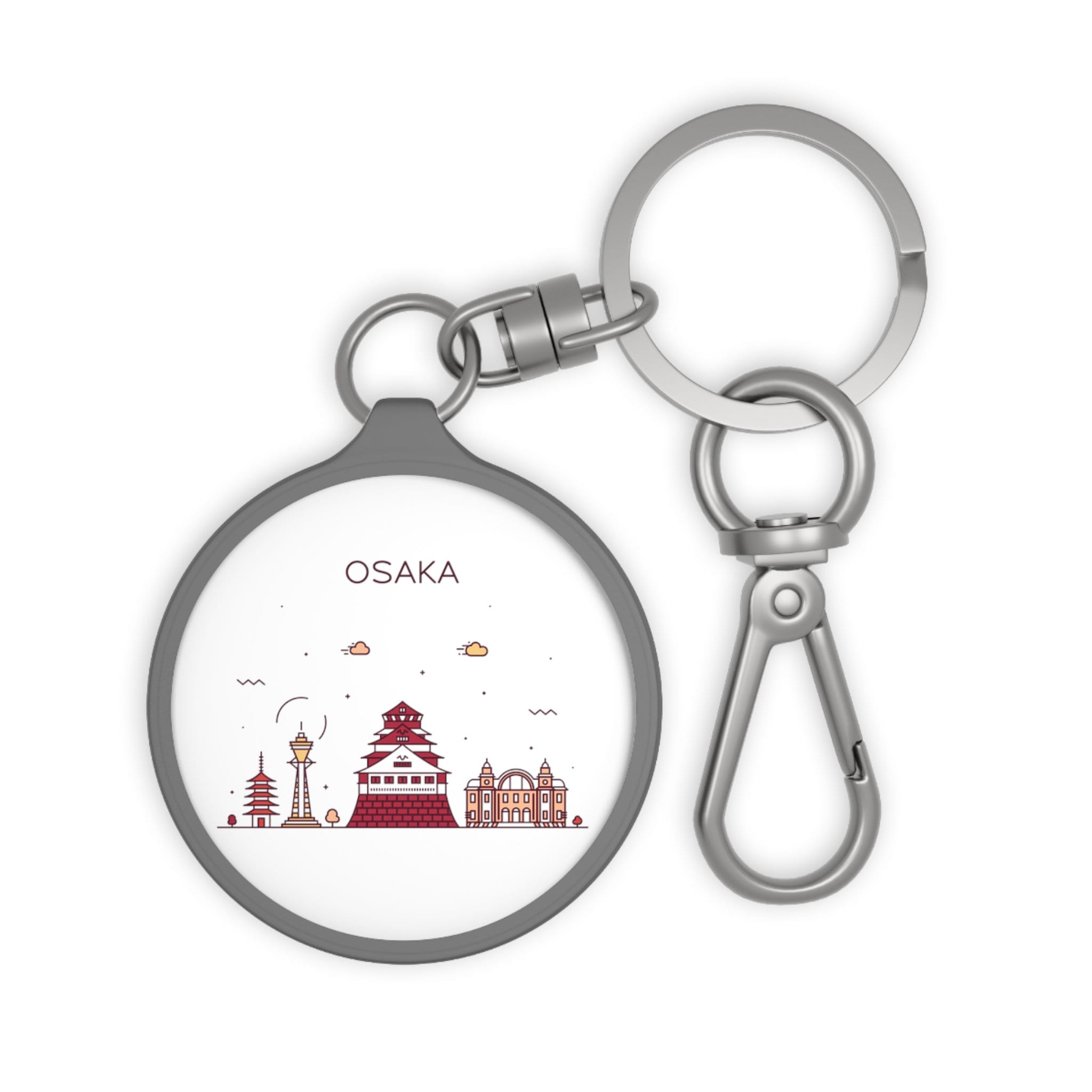 OSAKA JAPAN City Skyline Japanese Travel Round Acrylic Metal