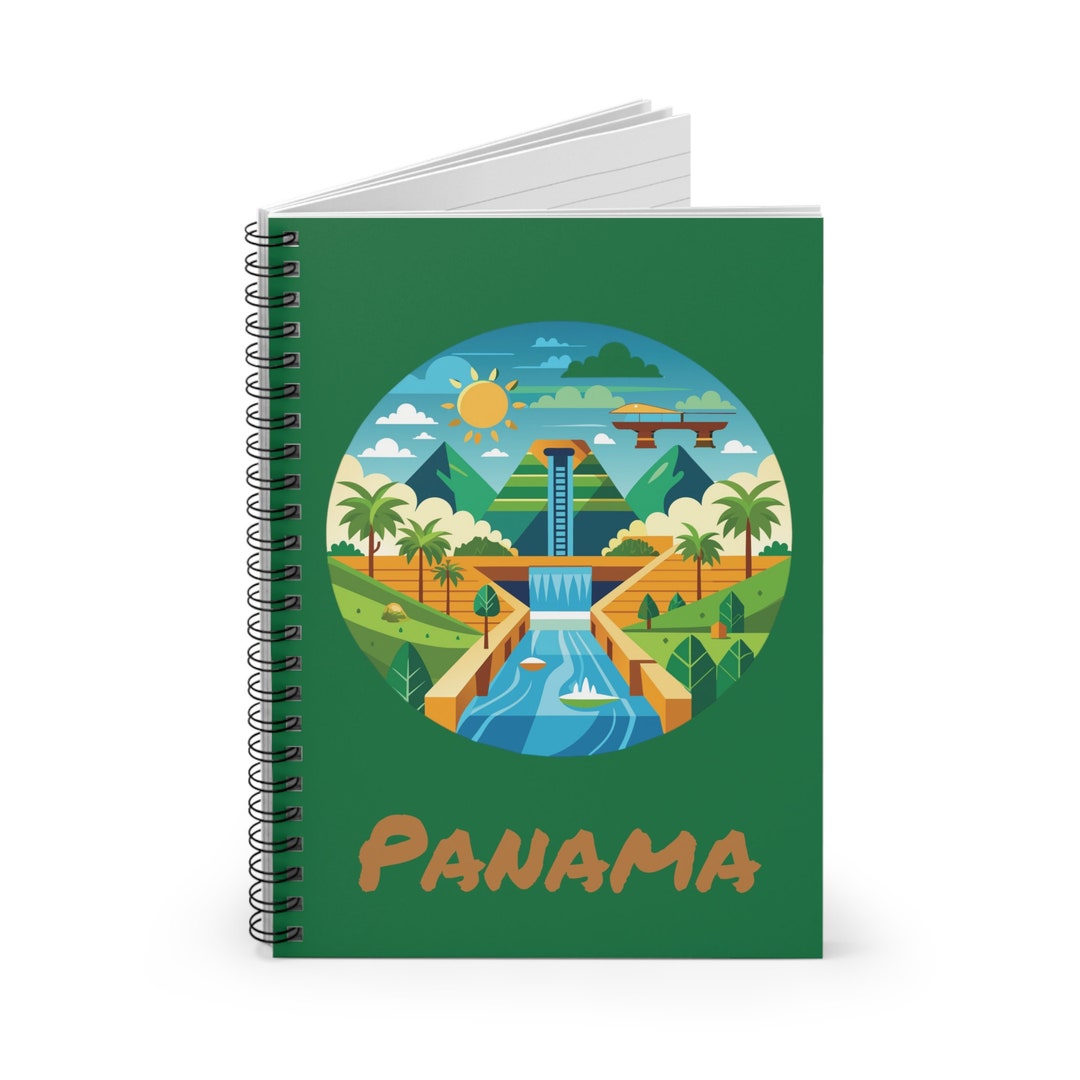 PANAMA Canal Travel Diary 6 X 8 Inches Spiral Notebook 118 Ruled Line ...