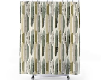 Beige salvia color neutro patrón Boho 71 x 74 pulgadas cortina de ducha decoración del baño cortina de bañera decoración del hogar