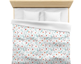 Microfiber Duvet Cover Danish Blue White Floral Denmark Flowers Bedding Scandinavian Pattern Nordic Home Decor Twin Queen King Sizes