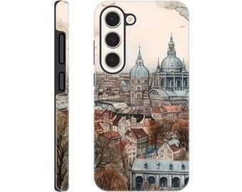 VIENNE AUTRICHE Vue sur les toits de la ville autrichienne Étui de protection pour téléphone portable de voyage pour iPhone Samsung Galaxy Recharge sans fil