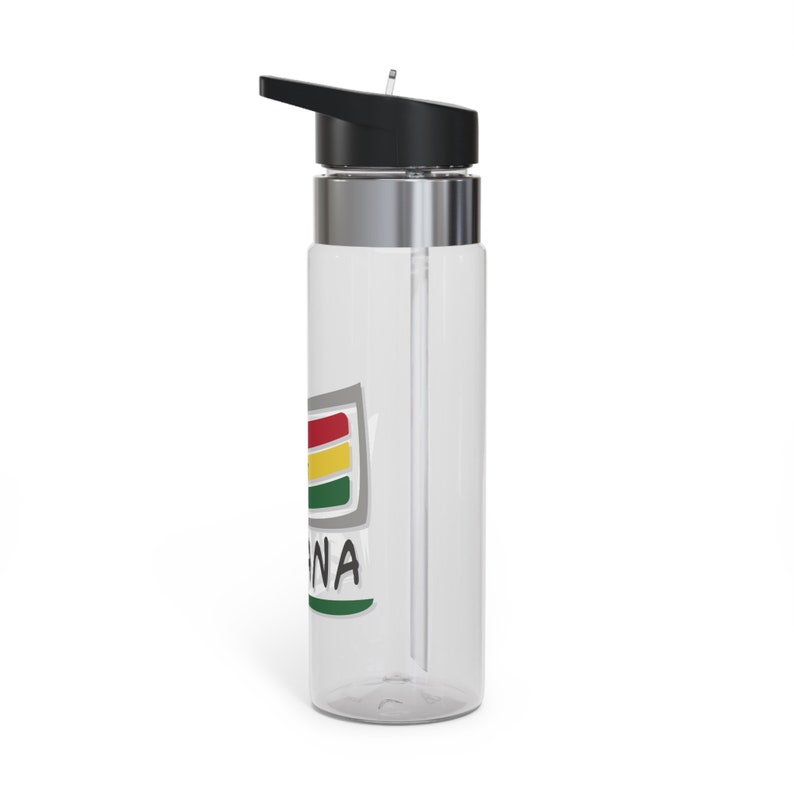 GHANA Flag Kensington Tritan™ Plastic Sport Bottle 20oz BPA Free Lightweight Sport Water Bottle with Straw Carabiner Hook Gift for Ghanaian image 7
