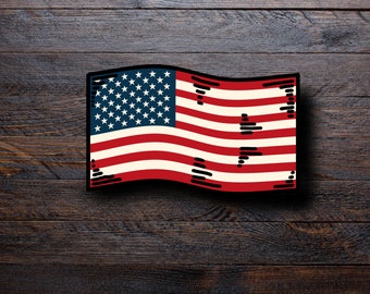 Amerikanische Flagge Aufkleber | USA Flagge | Unabhängigkeitstag | Vierter Juli