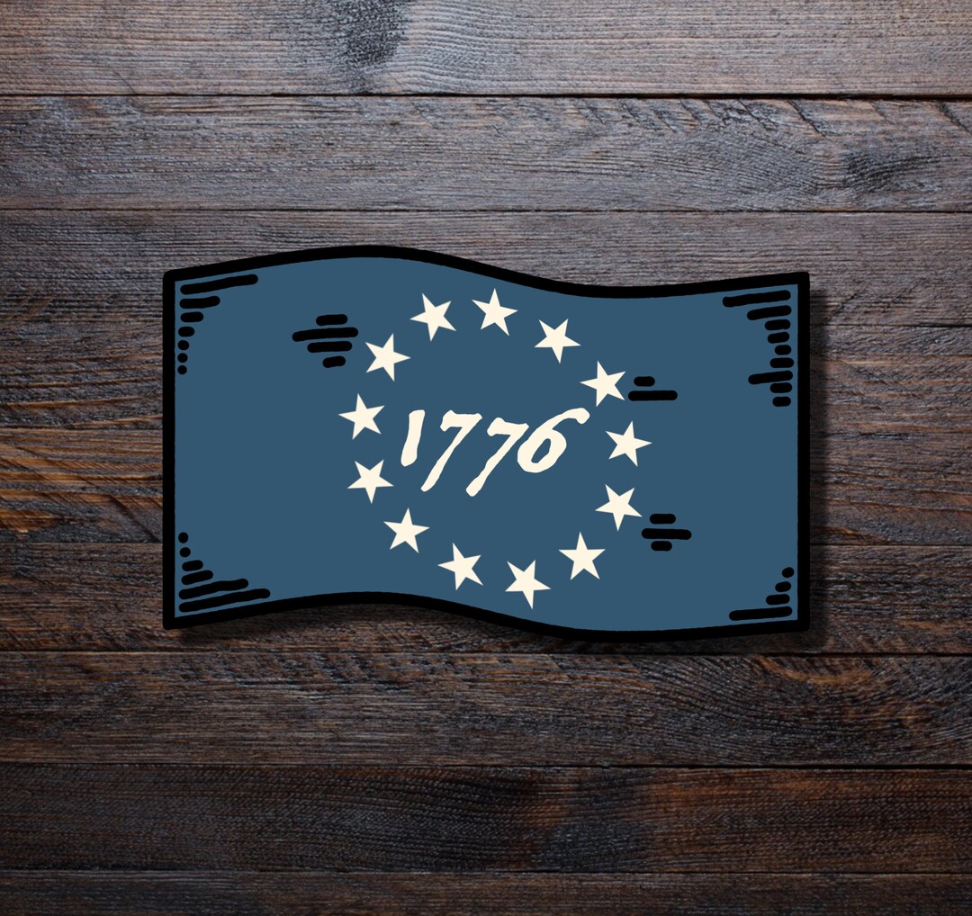 1776 Flag Sticker | Revolutionary War | American Flag | Water Resistant ...