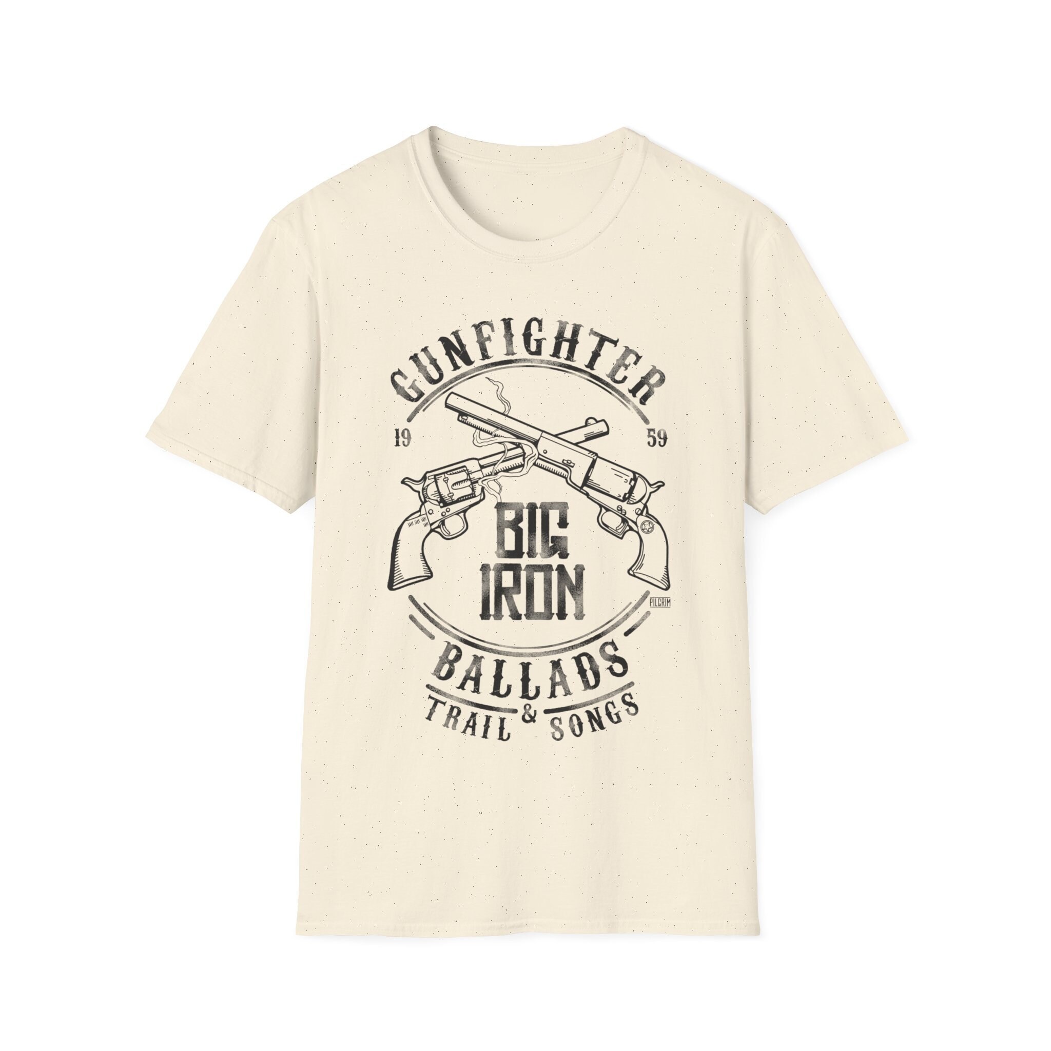 T-shirt Coton Marty Robbins Big Iron - Homme, Blanc, Marque Gildan - Neuf Avec étiquettes