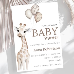 Editable Safari Baby Shower Invitation Template Oh Baby Jungle Invite Gender Neutral Safari Animals Party Invite Instant Download