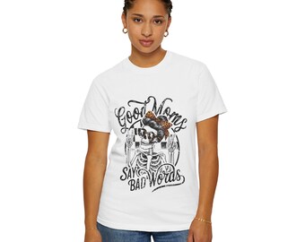 Skull Graphic T-Shirt, Unisex Casual Tee for Trendy Outfits, Perfect for Gifts, Friends, Halloween, Everyday Wear, Comfort Colors