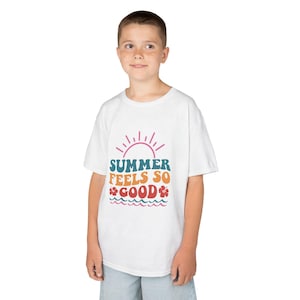 Kids Summer Vibes Tee, Fun T-Shirt for Children, Summer Gifts, Vacation Wear, Beach Day Apparel