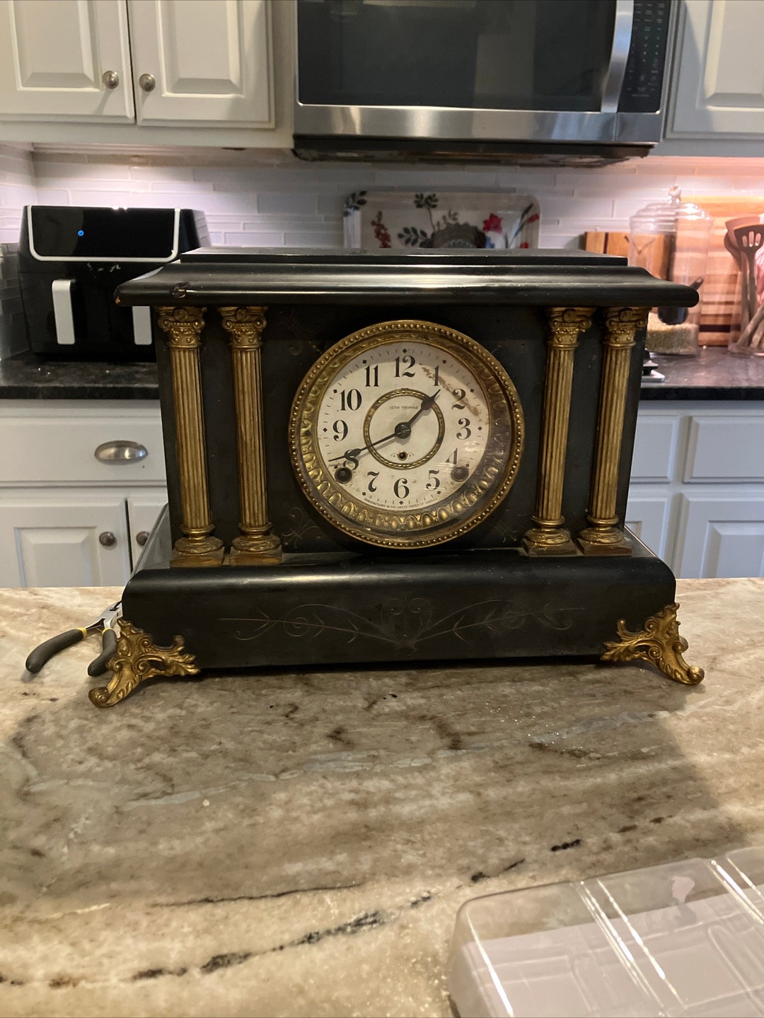 Seth Thomas Mantle Clock Antique Label 295 G NEEDS WINDING Etsy