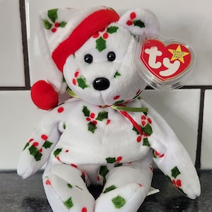 Ty Mütze Baby “1998 Holiday Teddy” Bär mit Nikolausmütze