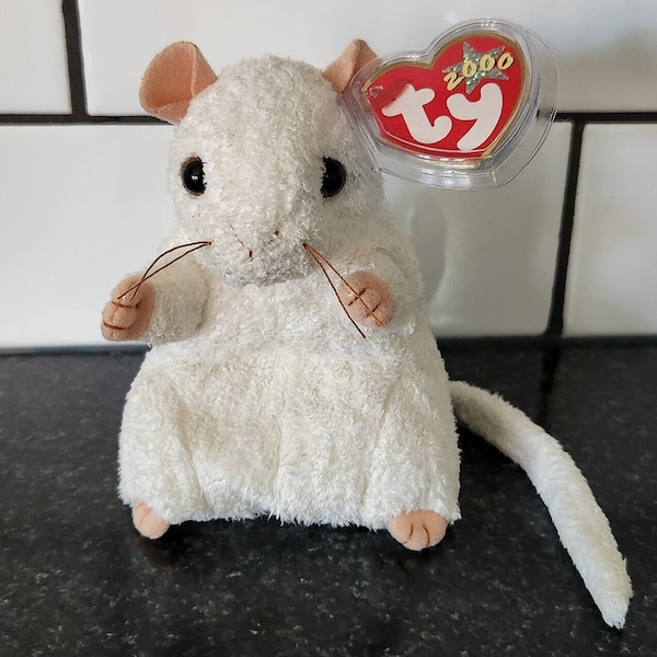 Ty Beanie Baby “Cheezer” the White Mouse! *Rare* (5 inch)