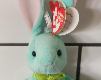 Gorros de canasta Ty “Hippity” el conejito verde (10 cm)