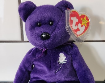 Ty Beanie Baby Princess Diana Memorial Bear – Purple Plush
