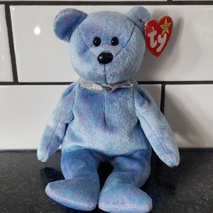 Ty Beanie Baby “Clubby II” the Platinum Ty Club Bear - (8.5 Inch) - non-mint hang tag