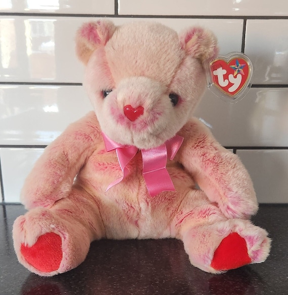 ピンク　ぬいぐるみ　TY Beanie Baby　Beanie Buddy Ty Beanie Buddy “romance” the Pink Bear With a Heart Nose