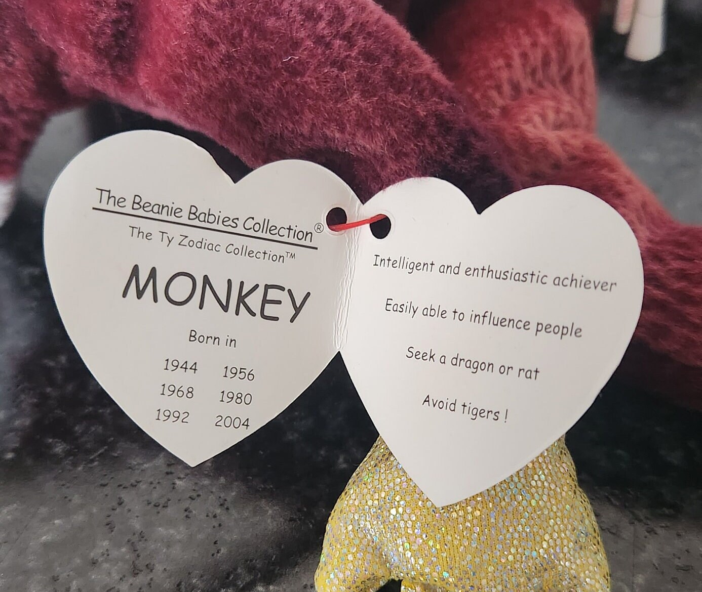 Ty Beanie Boo's Key Clip Audrey The Monkey European in Hand for sale online
