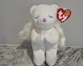 "Traummütze ""Blessed"" der weiße betende Bär mit Flügeln (6 inch)"