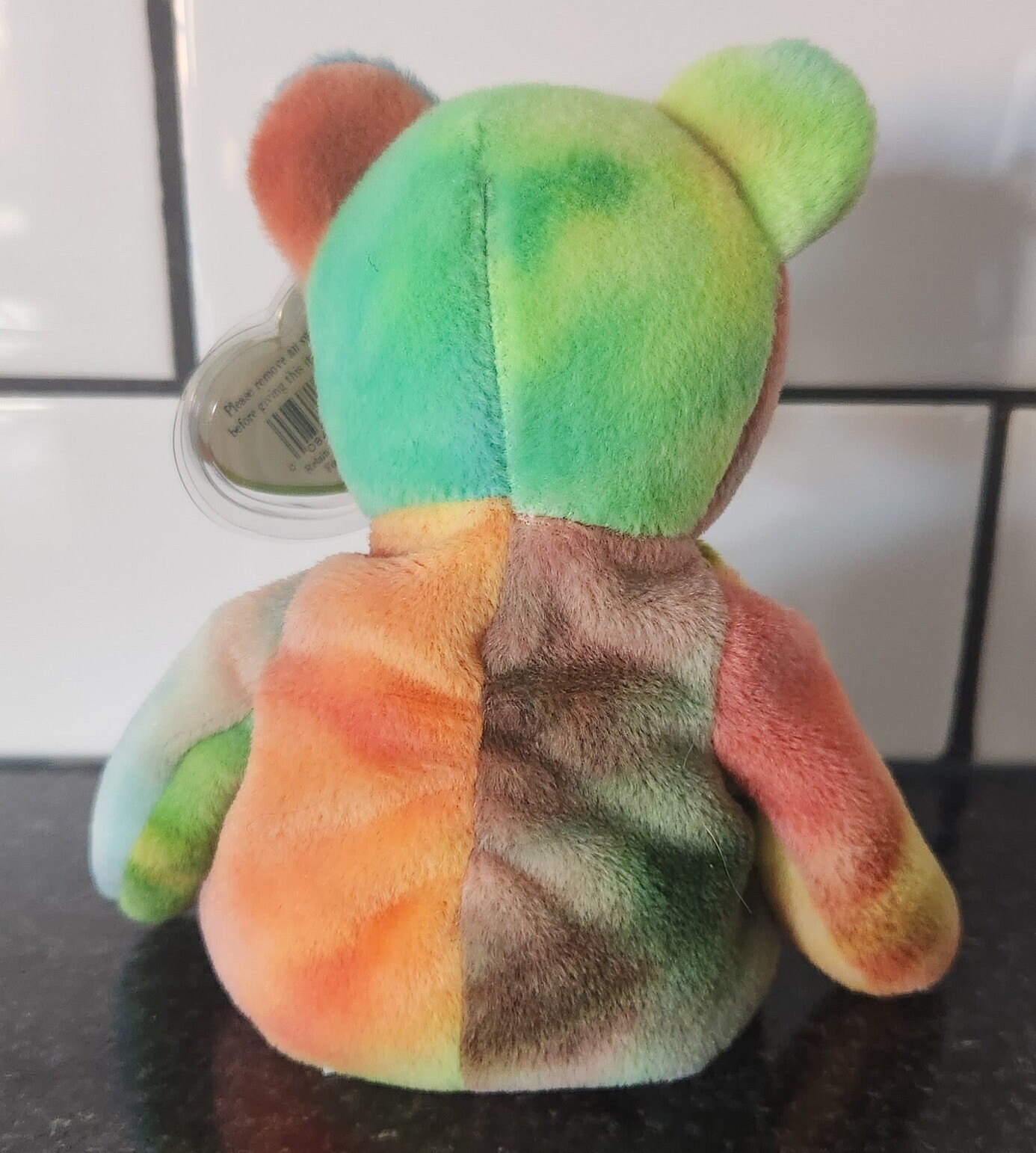Ty Beanie Baby garcia the Tiedye Bear PVC Pellets, Actual Colors Shown