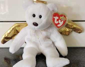 Ty Beanie Baby Halo II – Angel Bear with Gold Wings