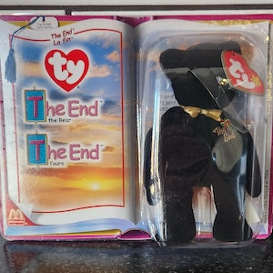 Ty McDonald’s Teenie Beanie “The End” the Bear! Sealed in Box! (Canadian Version)