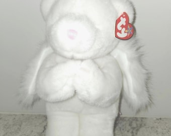Ty Beanie Buddy “Blessed” the White Praying Bear with Wings (10 inch)