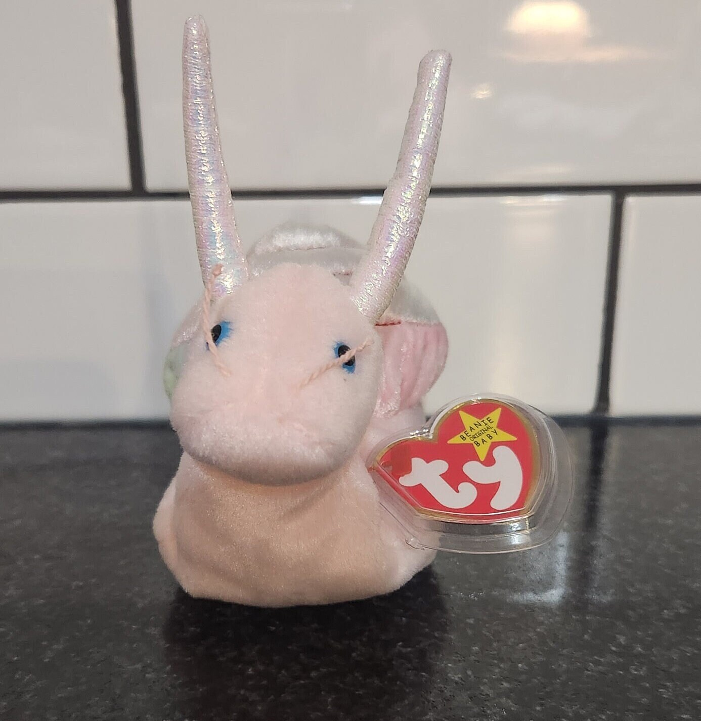 Ty Beanie Baby “swirly” the Pink Snail (6 Inch)