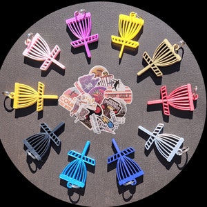 Disc Golf Stickers and Disc Golf Zipper Pulls Mini Disc Golf Basket Micro Disc Golf Basket