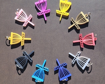 Mini Disc Golf Basket: Zipper Pull Keychain - 3D Printed